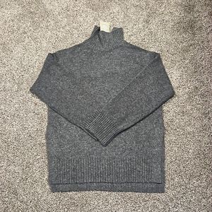 Womens Gray Turtle Neck Sweater